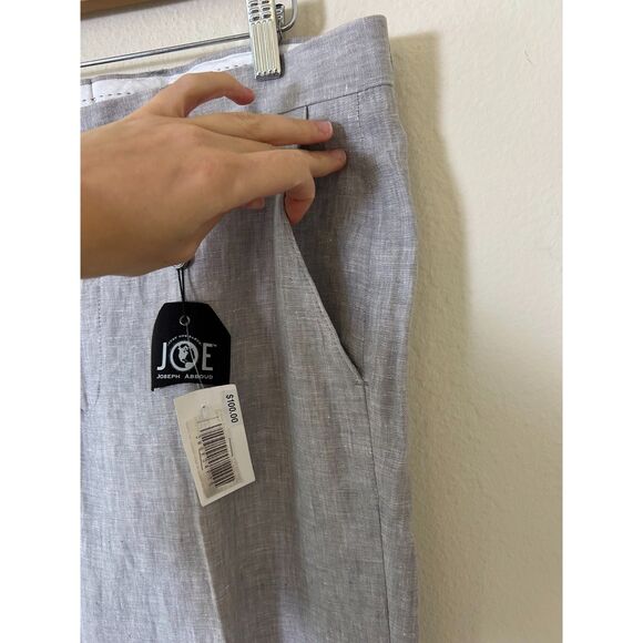 Joseph Abboud Men's 100% LINEN Dress Pants Slim Fit Size 34x34 light Grey NEW‎ - Picture 4 of 9